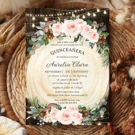 Convite Quinceañera - Floresta Floral Encantada Russa Blus