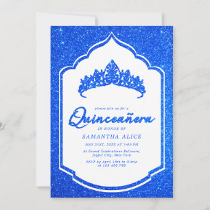 Convite Quinceanera - Glitérica Real Elegante
