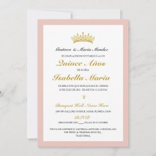 Convite Quinceanera Invitación Espanhola