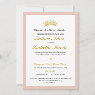 Convite Quinceanera Invitación Espanhola