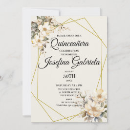 Convite Quinceañera Magnolias in bloom Invitation