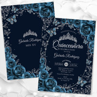 Quinceanera marinho Blue Silver
