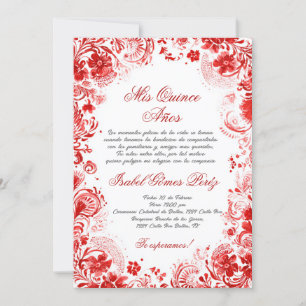 Convite Quinceañera mexicana