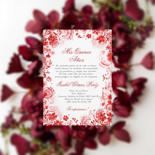 Convite Quinceañera Mexicana (Criador carregado)