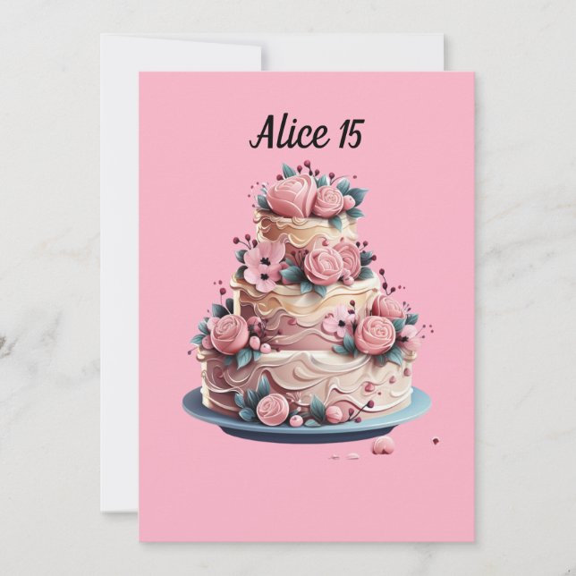 Convite Quinceañera: Mi Momento de Brillar (Frente)