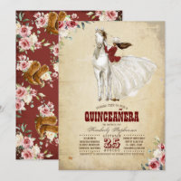Quinceañera Ocidental Burgundy - Aniversário 15