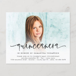 Convite Quinceañera para Sobreposição de Fotos Orç