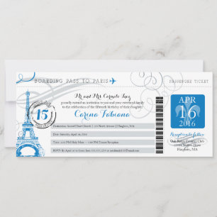 Convite Quinceanera   Paris