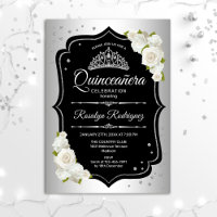 Quinceanera - Preto Prateado Branco