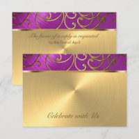 Quinceanera Raspberry Pink Dourado Filigree Swirin