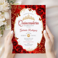 Quinceanera Red Dourada Chic