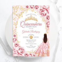 Quinceanera Rosa Dourada
