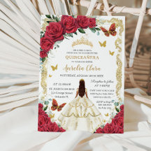 Quinceañera Rosa vermelha Floral Ivory Dress Princ