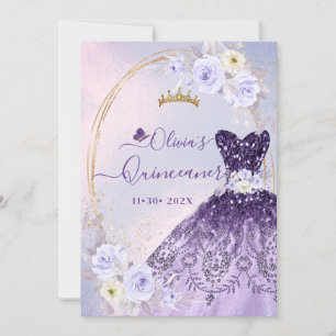 Convite Quinceanera Roxo Roxo do ArtsApp H2