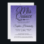 Convite Quinceañera Royal Blue Glitter 15 Aniversário<br><div class="desc">Um convite de 15 anos, glamouroso, moderno e azul, glitter ombre design Quinceañera, apresenta o texto "Mis Quince" na caligrafia manuscrita em chic preto. Convite de aniversário perfeito para uma Quinceañera glamourosa, perfeita para ela, a modista que ama padrões modernos, brilho, luxo e vidro. Desenvolvido exclusivamente para você pelo Happy...</div>