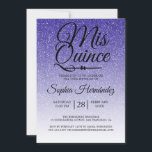Convite Quinceañera Royal Blue Glitter 15 Aniversário<br><div class="desc">Um convite de 15 anos, glamouroso, moderno e azul, glitter ombre design Quinceañera, apresenta o texto "Mis Quince" na caligrafia manuscrita em chic preto. Convite de aniversário perfeito para uma Quinceañera glamourosa, perfeita para ela, a modista que ama padrões modernos, brilho, luxo e vidro. Desenvolvido exclusivamente para você pelo Happy...</div>