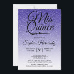 Convite Quinceañera Royal Blue Glitter 15 Aniversário<br><div class="desc">Um convite de 15 anos, glamouroso, moderno e azul, glitter ombre design Quinceañera, apresenta o texto "Mis Quince" na caligrafia manuscrita em chic preto. Convite de aniversário perfeito para uma Quinceañera glamourosa, perfeita para ela, a modista que ama padrões modernos, brilho, luxo e vidro. Desenvolvido exclusivamente para você pelo Happy...</div>
