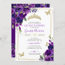 Quinceañera Royal Purple Butterfly