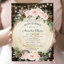 Quinceañera Rustic Blush Floresta Encantada Floral
