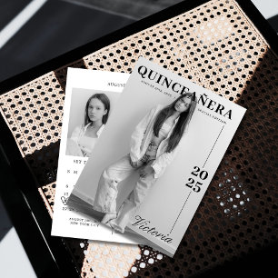 Convite quinceñera da revista Calendar guarde a data