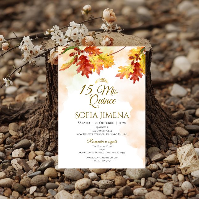 Convite Quincenera para Boho Espanhol (Criador carregado)
