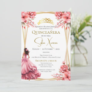 Convite Quincenera para Boho Espanhol
