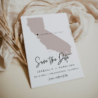 QUINN | Blush California Map Photo Save the Date