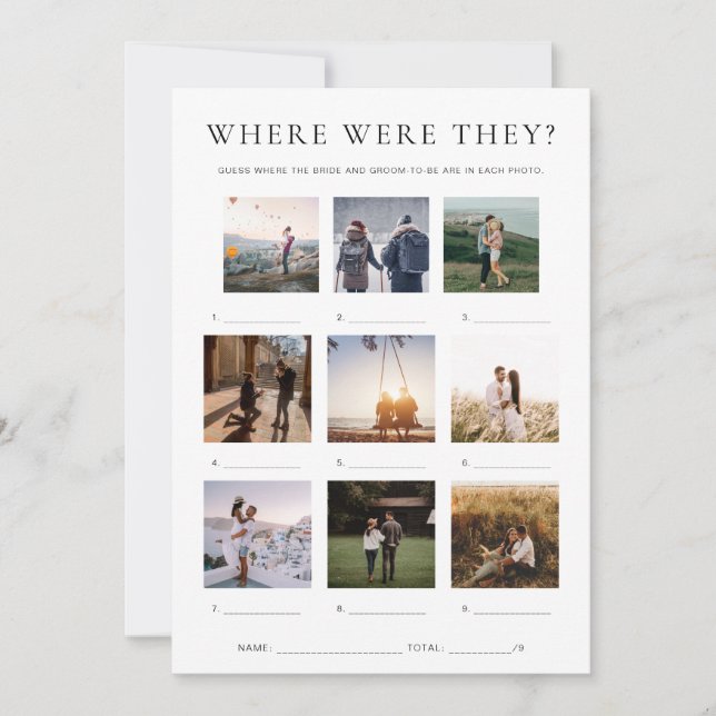 Convite Quinn Onde Estiveram Jogo de Fotos de Férias (Frente)