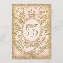 Convite Quinta Aniversário Uma Vez no Tempo Princesa