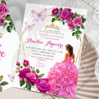 Quinto-chata Floral de Fuchsia Rosa Elegante
