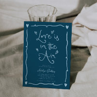 Quirky Amor Está No Ar Chuveiro de Noiva Azul