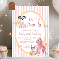 Quirky Illustration Dog Pwty Birthday