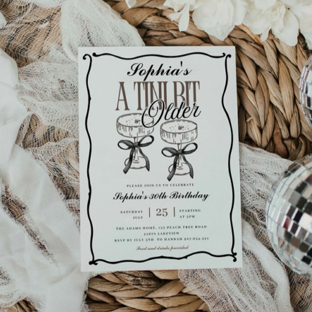 Convite Quirky Tini Bit Older Espresso Martini Birthday (Criador carregado)