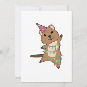 Convite Quokka Deseja Feliz Aniversário Para Você Quokka