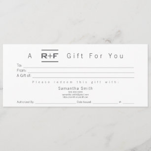 Convite R+F Certificado de Presente Moderno