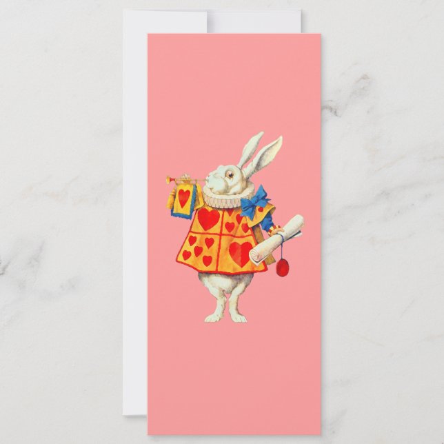 Convite Rabbit Alice Wonderland ~ Invocação Alteração de C (Frente)