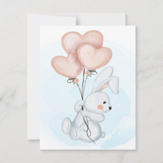 Convite Rabbit Design | Cute Bunny Lovers | Kid Birthday