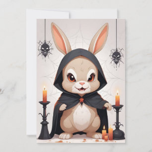 Convite Rabbit Halloween Magia Animal Engraçado Adorável