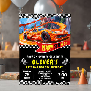 Convite Race Car Birthday Bash