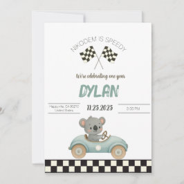Convite Race Car Birthday Invitation