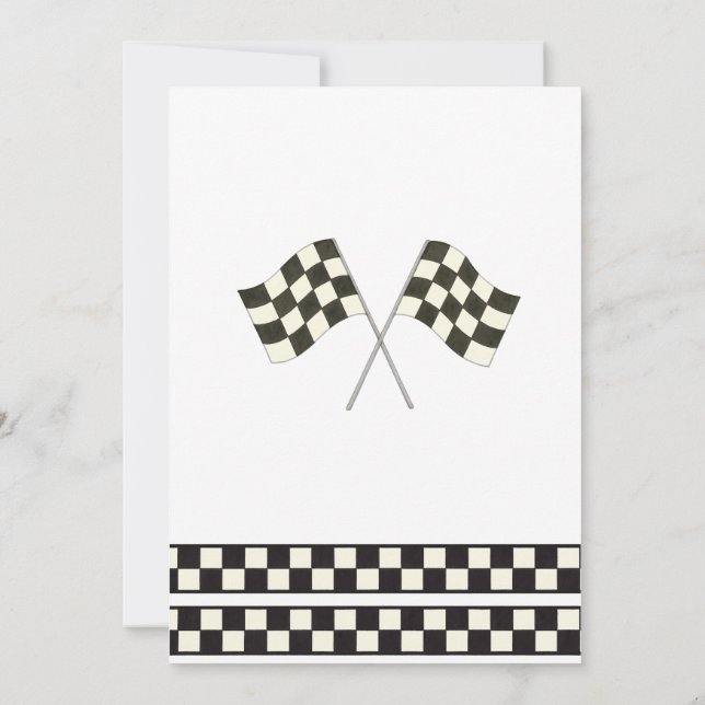 Convite Race Car Birthday Invitation (Verso)