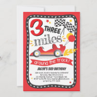 Race Car Miles No Aniversário Do Track Boy