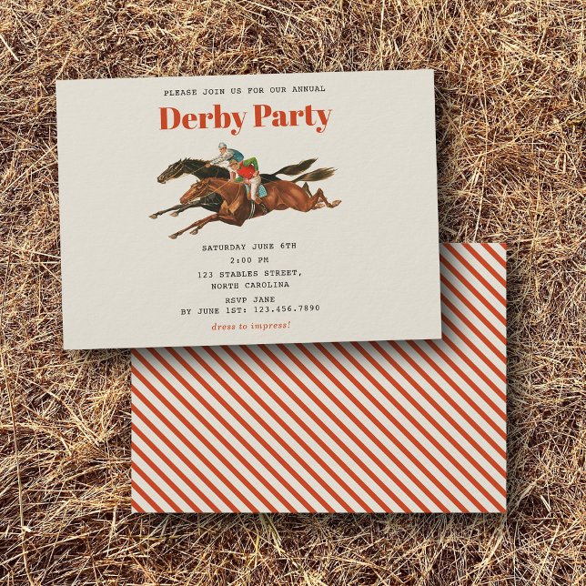 Convite Race Horse Derby Party Equestrian Racing Birthday (Race Horse Derby Party Equestrian Racing Birthday Invitation)