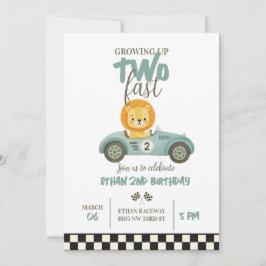 Convite Race On Over – Car-Themed Birthday Invite