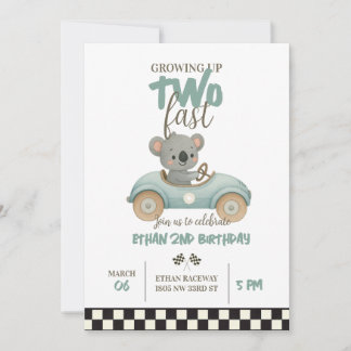 Convite Race On Over – Car-Themed Birthday Invite