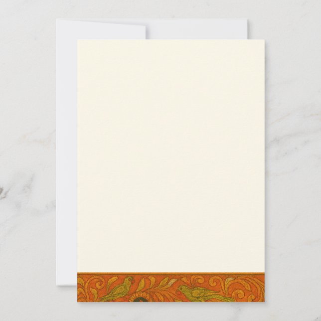 Convite Radha Krishna Mural painting Indian (Verso)