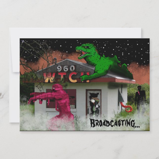 Convite RÁDIO WiTCH (personalizável) por Slipperywindow In (Frente)