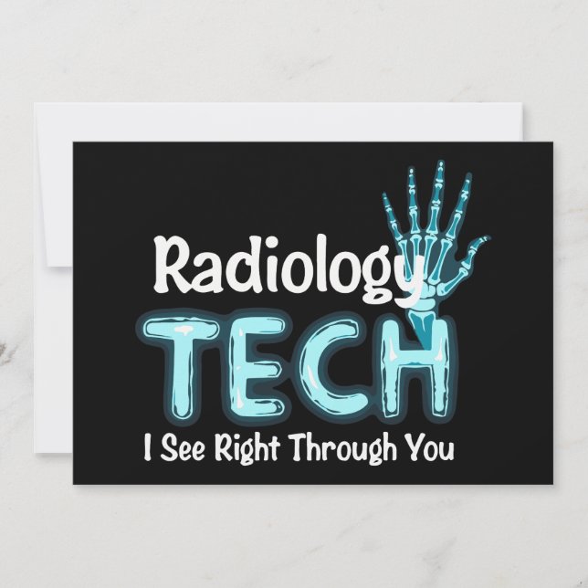 Convite Radiologia Tech Humor X Ray (Frente)
