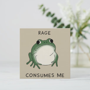 Convite Rage Me Consome Sapo Lago Meme Vintage Natureza