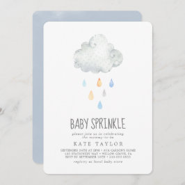Convite Rain Cloud Boy Baby Sprinkle